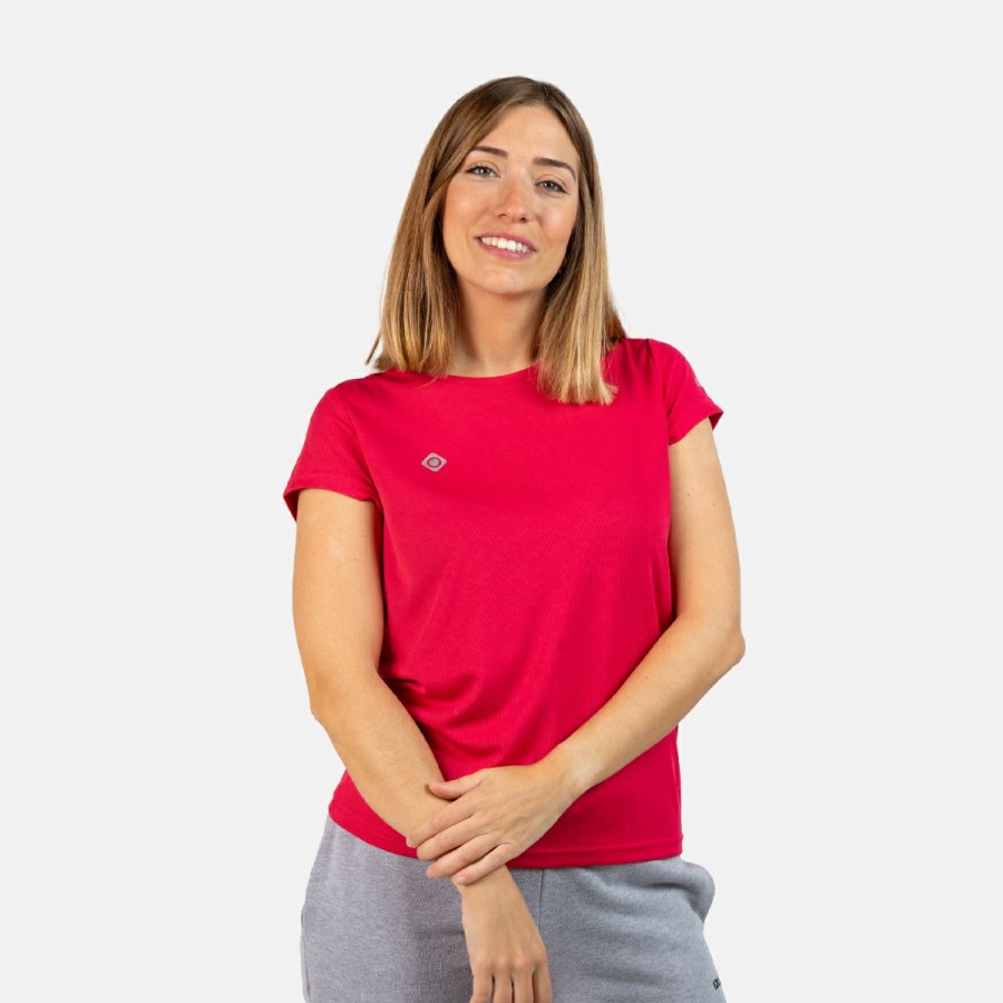 ACTIVIDAD Izas Activewear | Camiseta De Manga Corta Roja Mujer Creus W