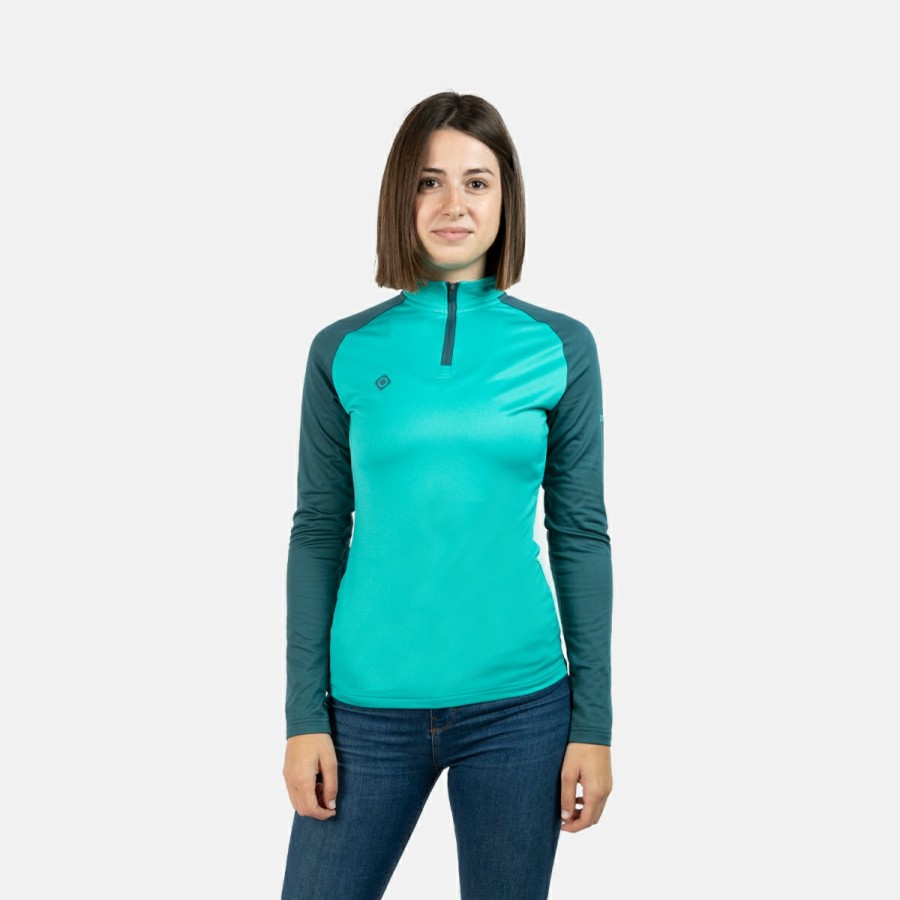 ACTIVIDAD Izas Trekking | Camiseta Manga Larga Verde Mujer Taku W