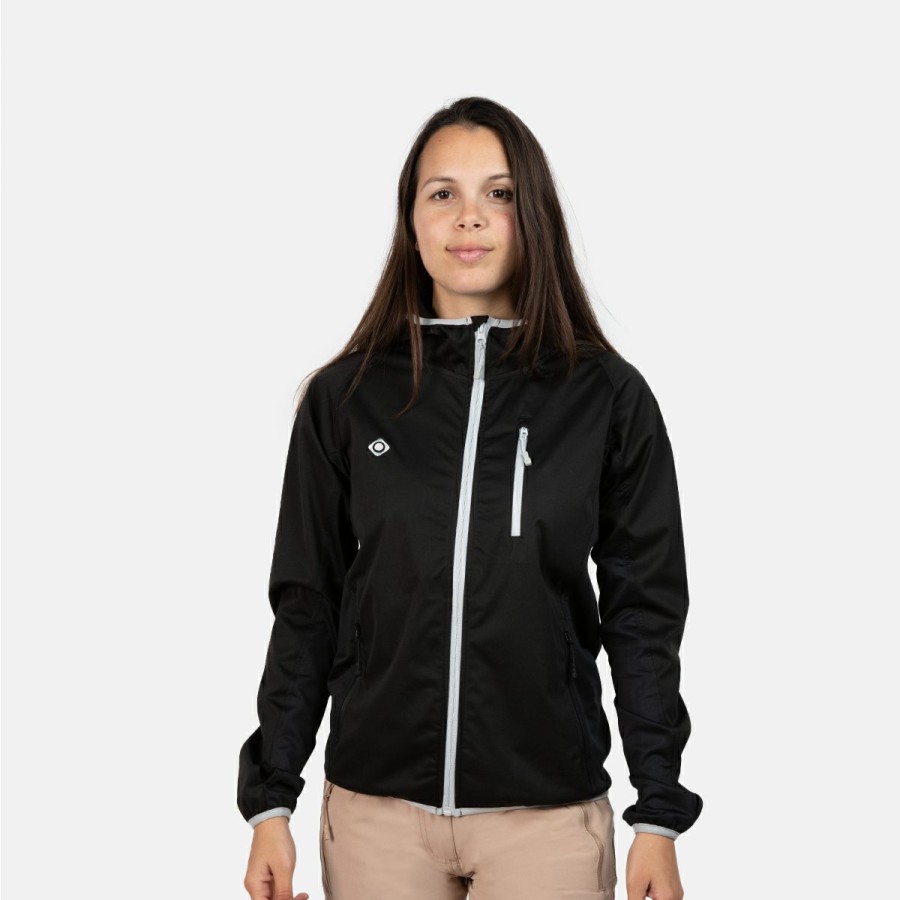 ACTIVIDAD Izas Trekking | Chaqueta Ligera Softshell Negro Mujer Argon W