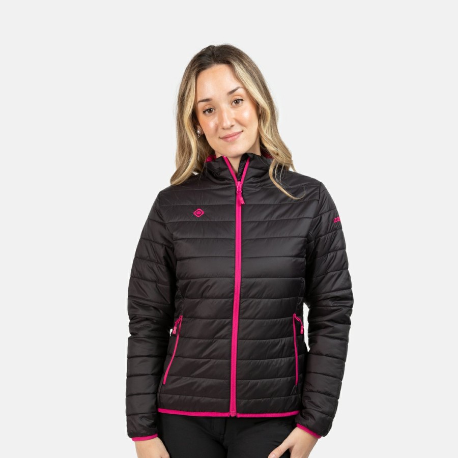 ACTIVIDAD Izas Trekking | Chaqueta De Fibra Negra Y Fuxia Mujer Nasser W