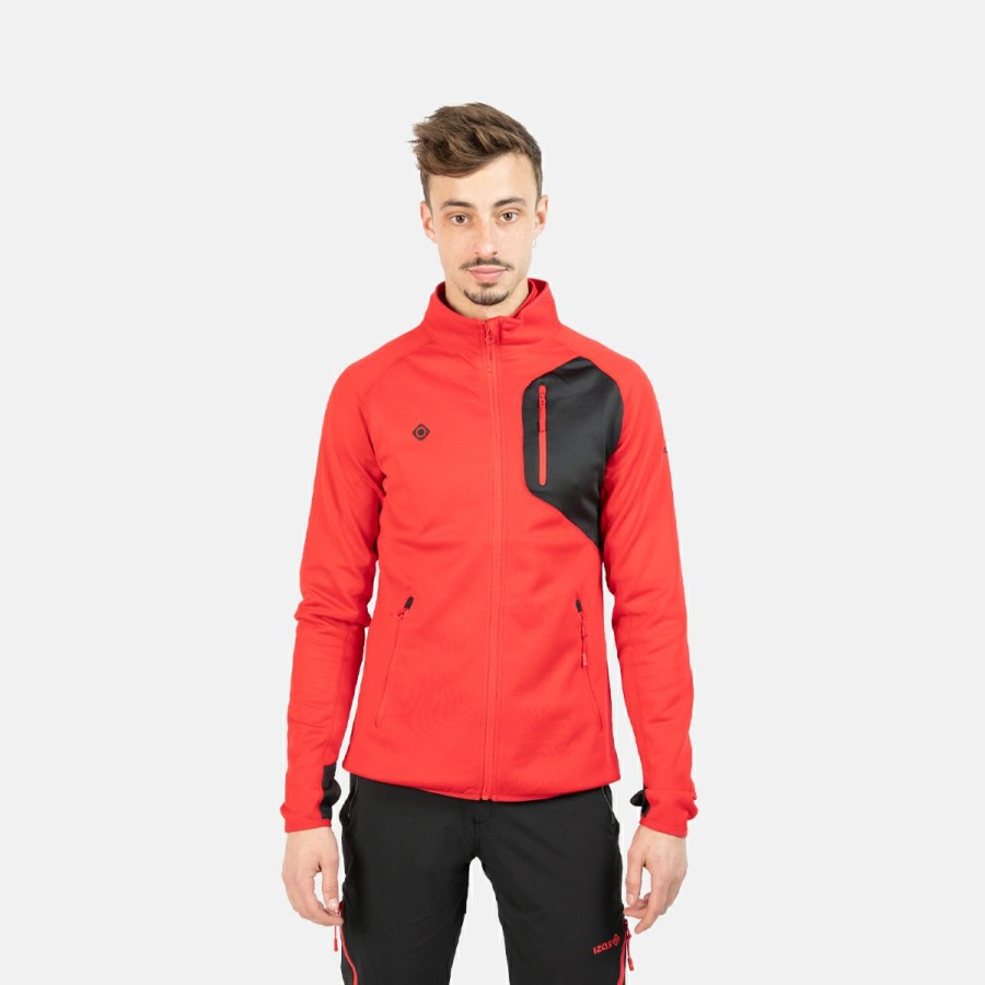 ACTIVIDAD Izas Trekking | Chaqueta Polar Stretch Rojo Y Negro Hombre Kanjut M