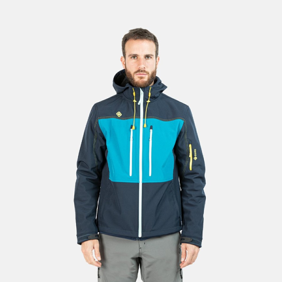 ACTIVIDAD Izas Trekking | Chaqueta Softshell Azul Marino Hombre Konka