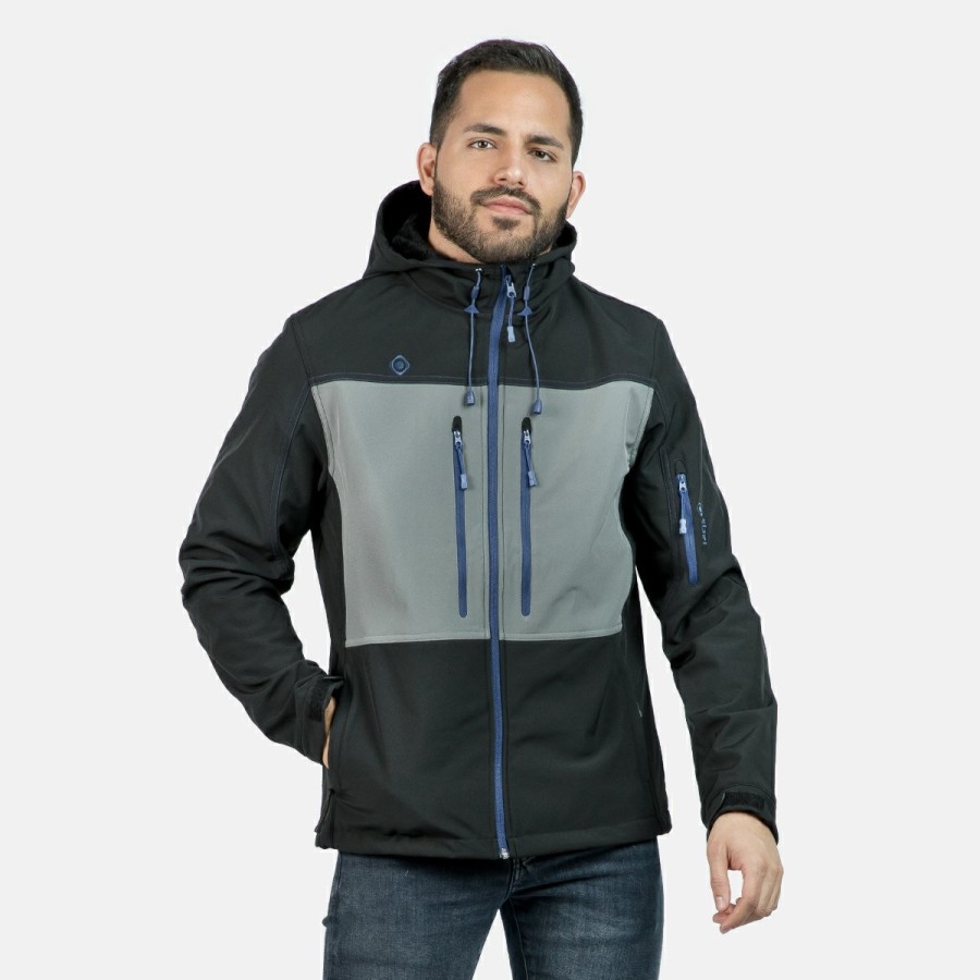 HOMBRE Izas Softshell | Chaqueta Hombre Negro Konka