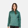 MUJER Izas Polares | Chaqueta Polar Con Capucha Verde Mujer Alder Ii W