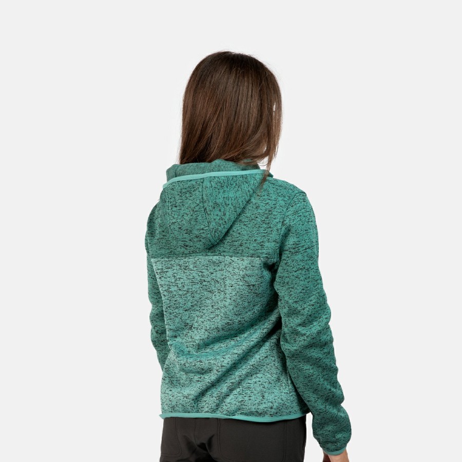 MUJER Izas Polares | Chaqueta Polar Con Capucha Verde Mujer Alder Ii W