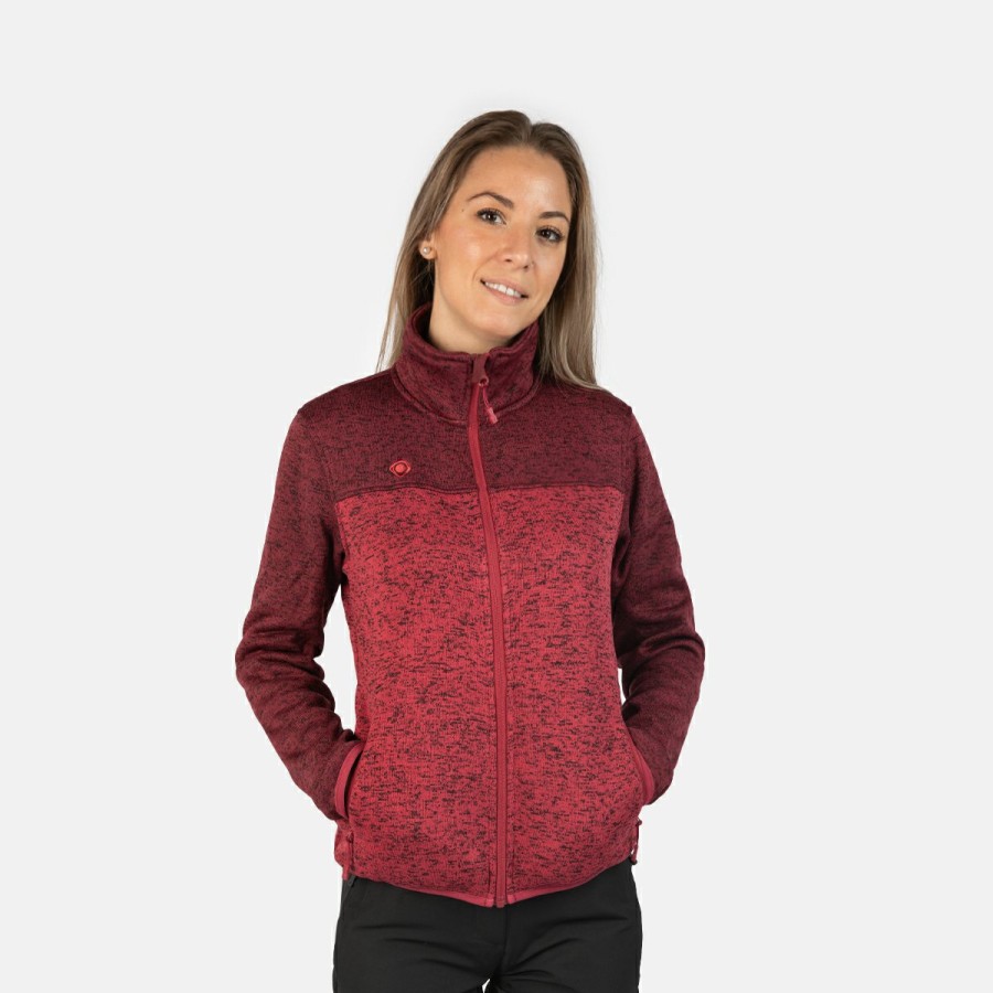 ACTIVIDAD Izas Trekking | Chaqueta Polar Roja Mujer Samaun Ii W