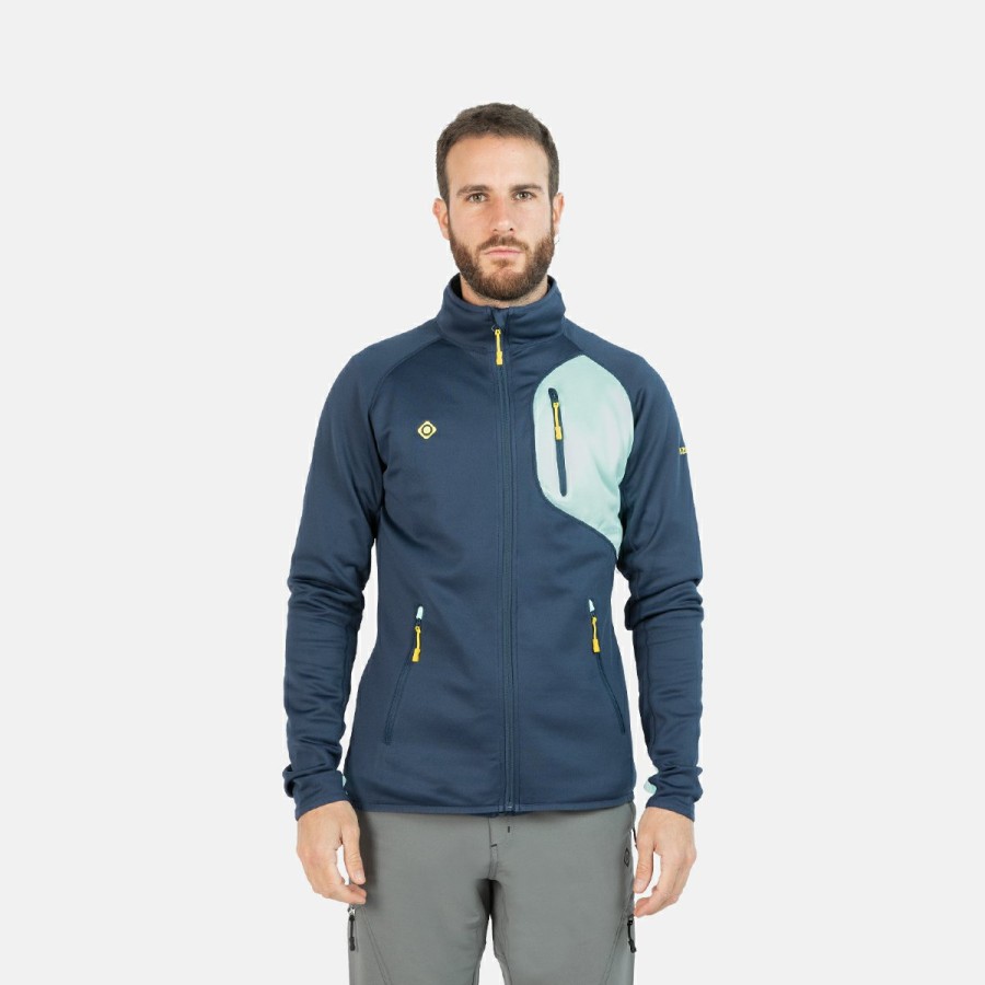 ACTIVIDAD Izas Trekking | Chaqueta Polar Stretch Azul Y Amarillo Hombre Kanjut M