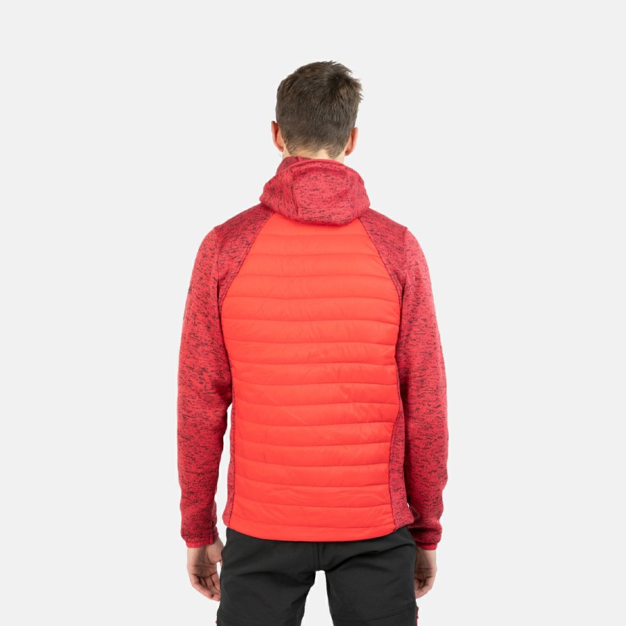 HOMBRE Izas Chaquetas para actividades al aire libre | Chaqueta Polar De Punto Rojo Y Negro Hombre Noya M