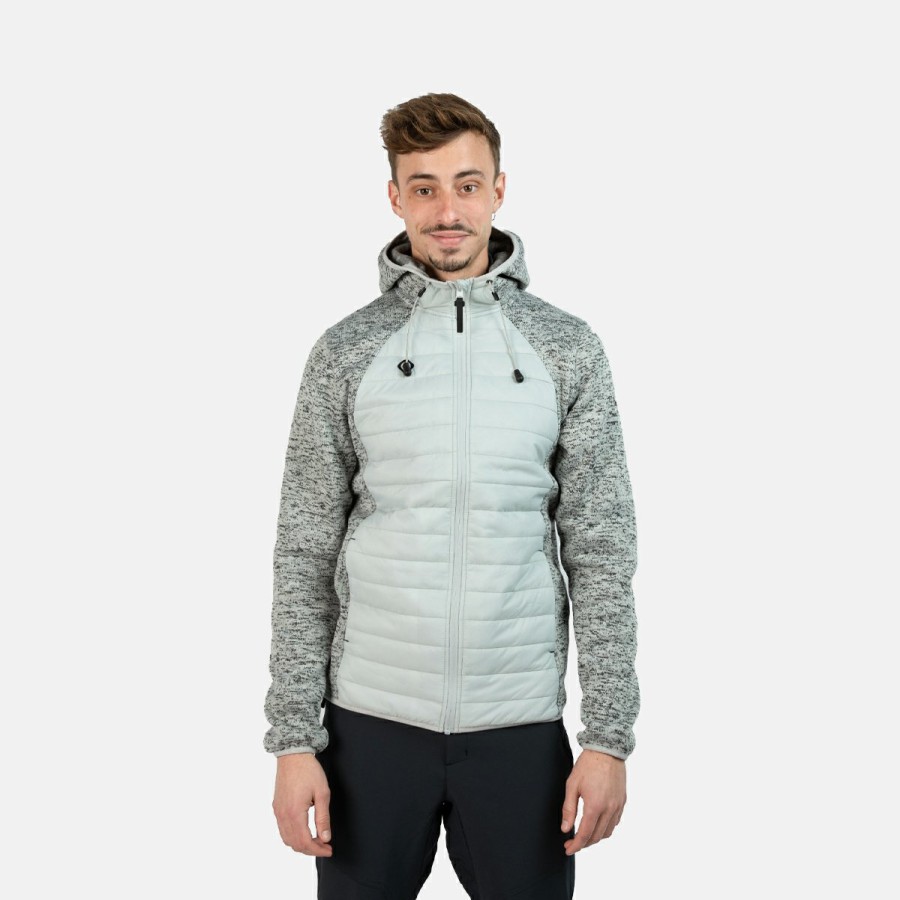 HOMBRE Izas Chaquetas para actividades al aire libre | Chaqueta Polar De Punto Gris Y Negro Hombre Noya M