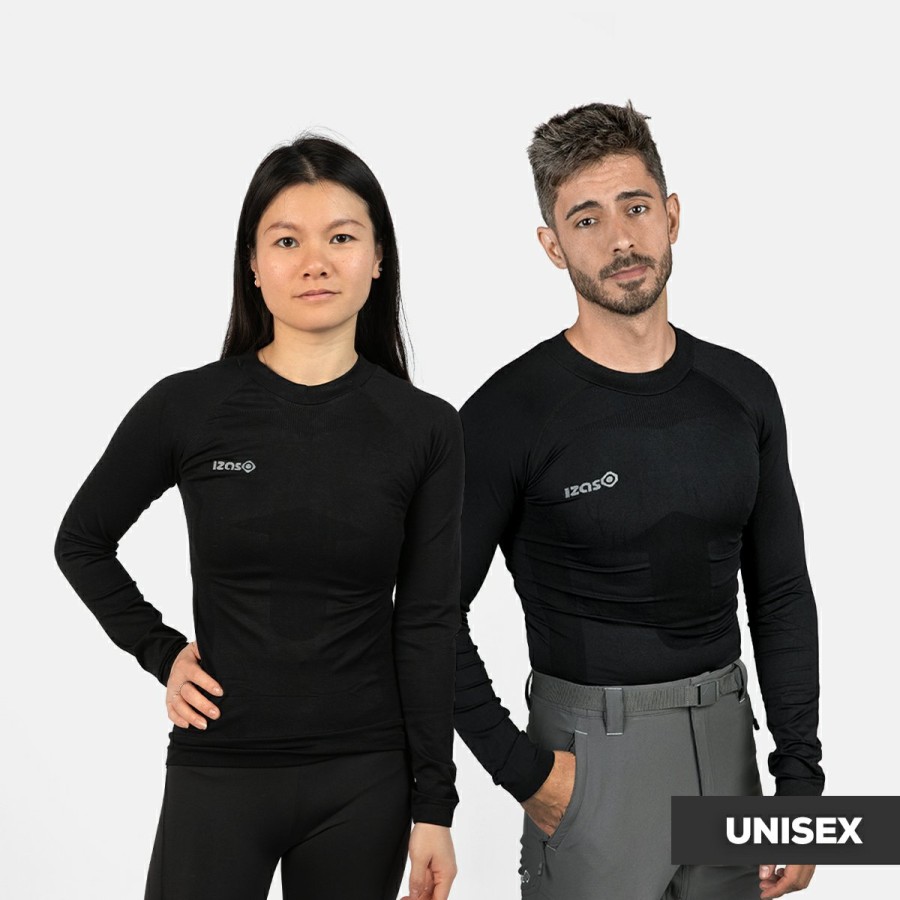 ACTIVIDAD Izas Skiwear | Camiseta Unisex Negro Sarek