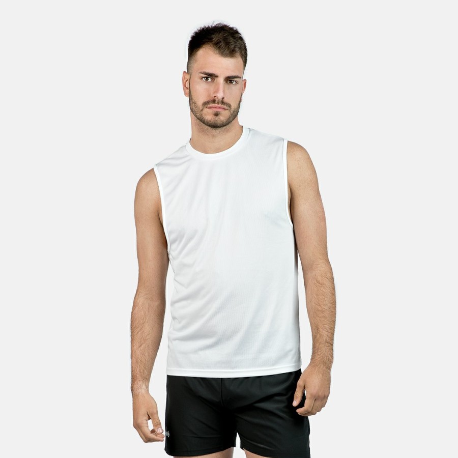 ACTIVIDAD Izas Activewear | Camiseta Sin Mangas Blanca Hombre Creus M Tt