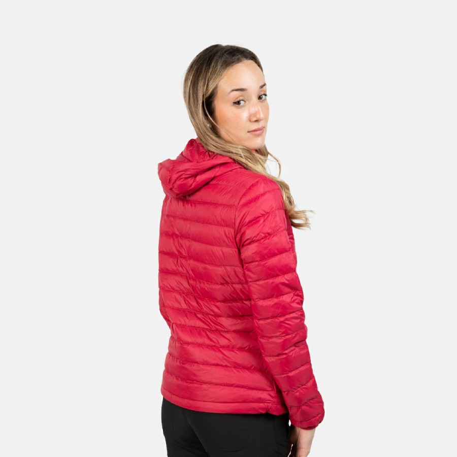 ACTIVIDAD Izas Trekking | Chaqueta De Pluma Roja Con Capucha Mujer Florenz W