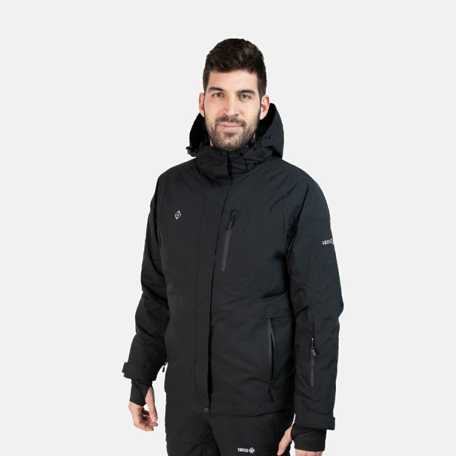 HOMBRE Izas Chaquetas de fibra | Chaqueta De Ski Negra Hombre Lake M