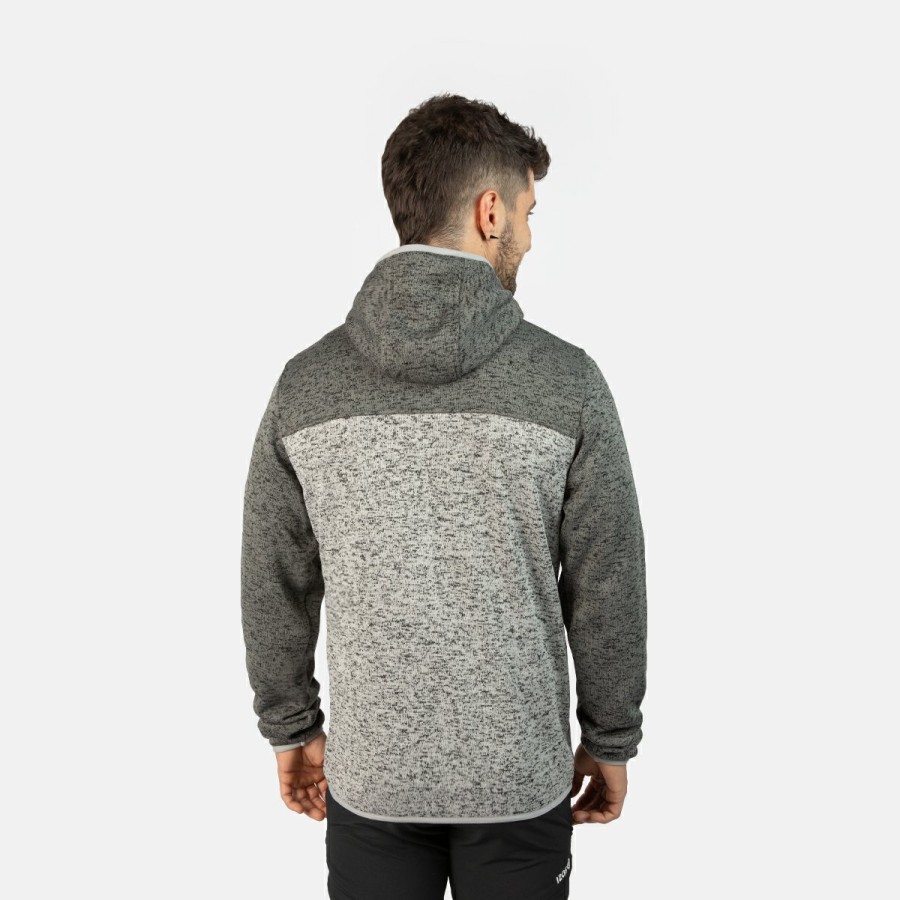 HOMBRE Izas Polares | Chaqueta Polar Con Capucha Gris Hombre Alder Ii M