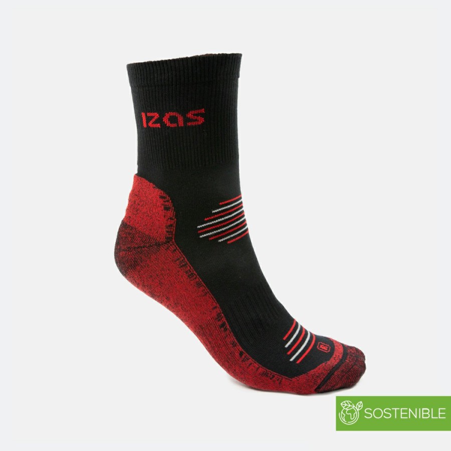 ACCESORIOS Izas Calcetines | Calcetines Trekking Unisex Black/Red Ocean