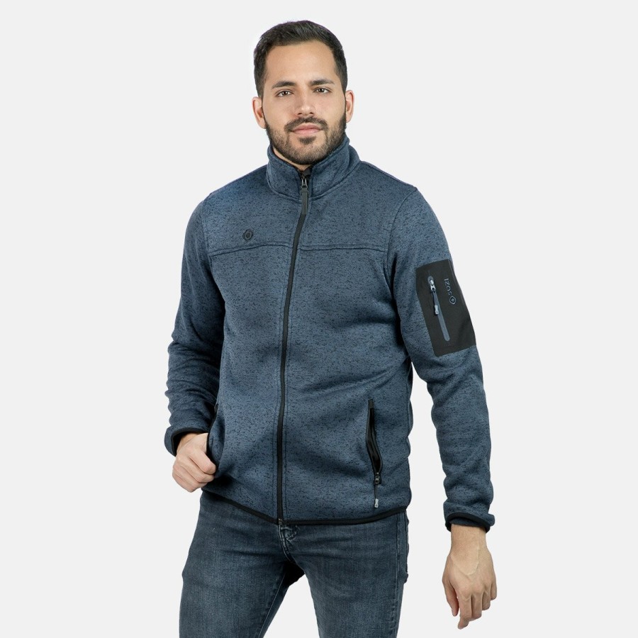 HOMBRE Izas Polares | Chaqueta Polar De Punto Azul Oscuro Hombre Samaun M