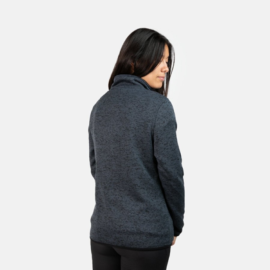 MUJER Izas Polares | Chaqueta Polar De Punto Gris Oscuro Mujer Samaun W