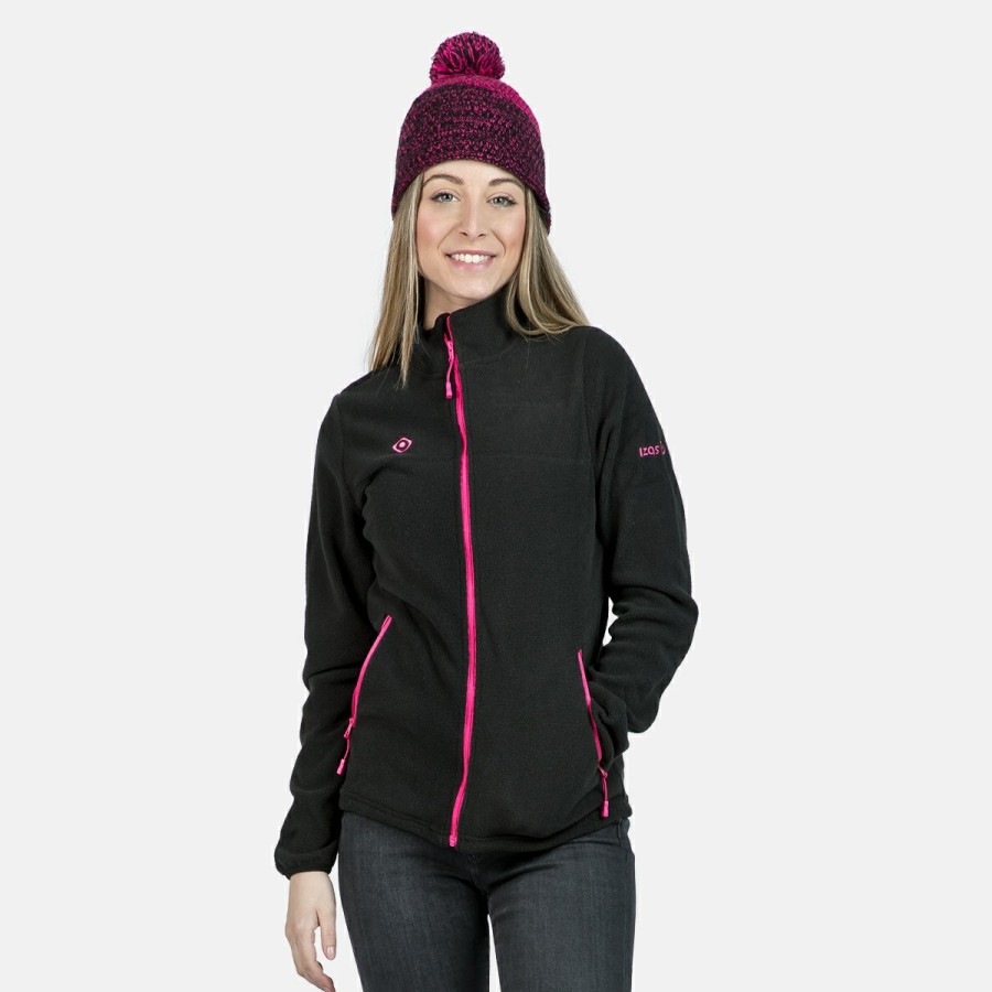 ACTIVIDAD Izas Trekking | Chaqueta Forro Polar Negro Y Fucsia Para Mujer Padru W