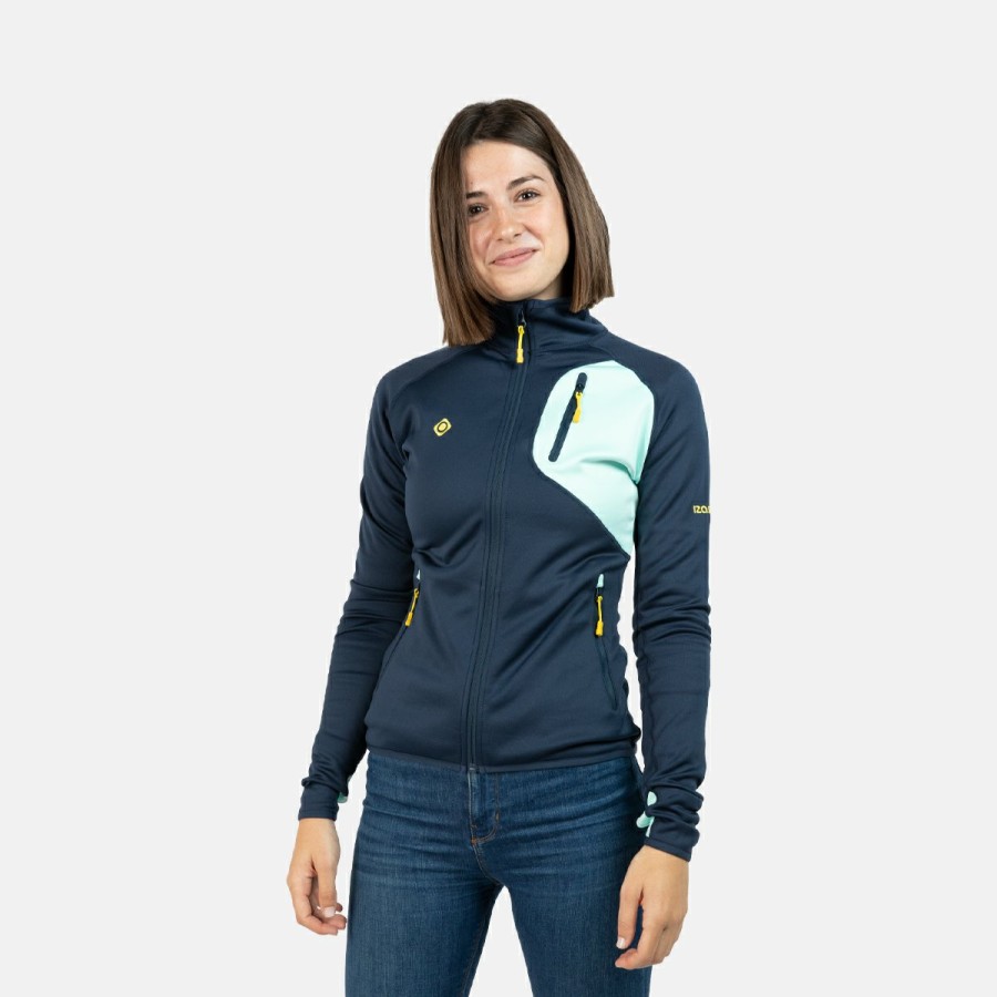 ACTIVIDAD Izas Trekking | Chaqueta Polar Stretch Azul Mujer Kanjut W