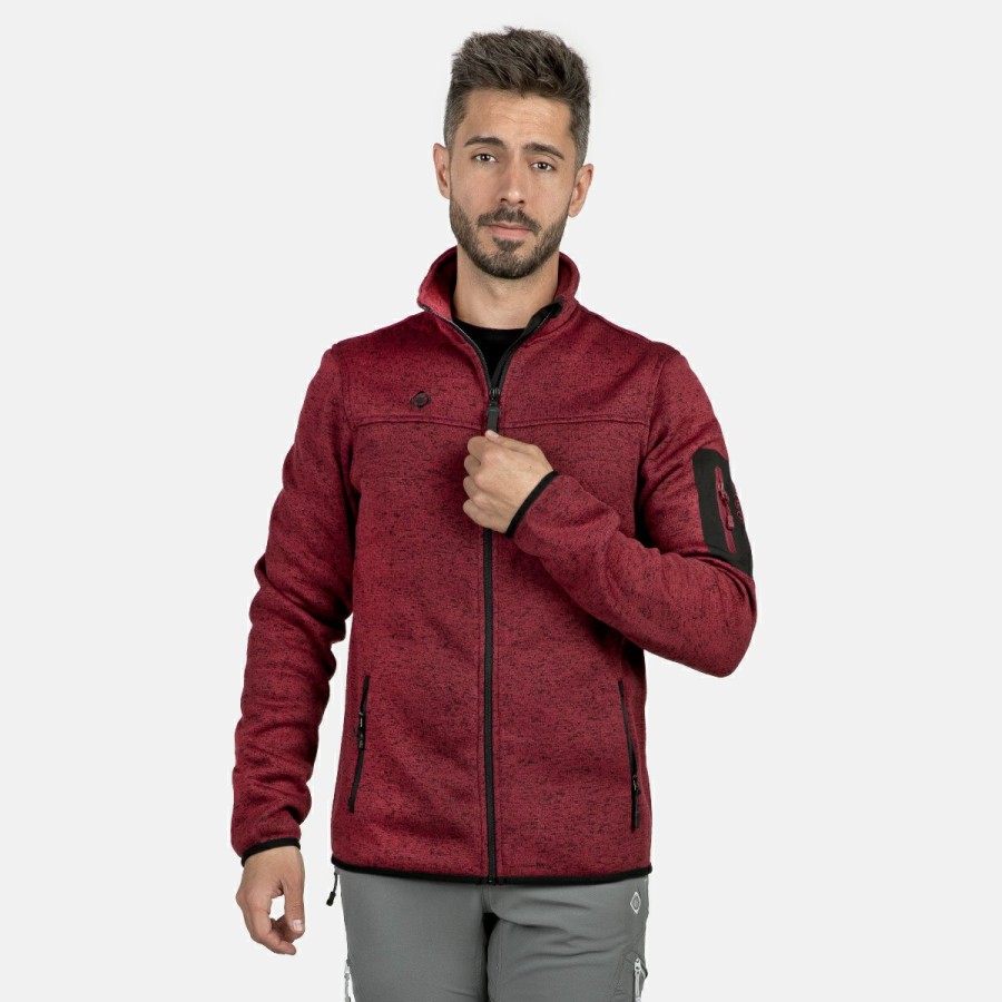 HOMBRE Izas Polares | Chaqueta Polar De Punto Roja Hombre Samaun M