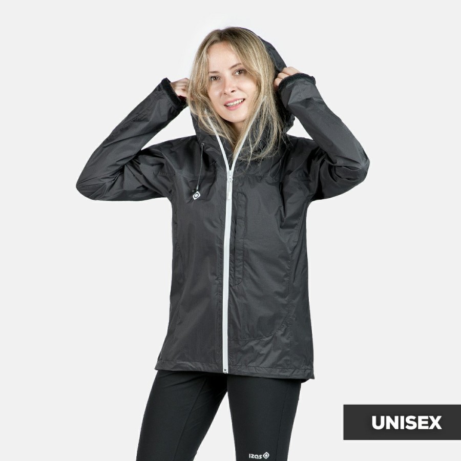 ACTIVIDAD Izas Rainwear | Chaqueta Impermeable Trail Running Unisex Negro Seil