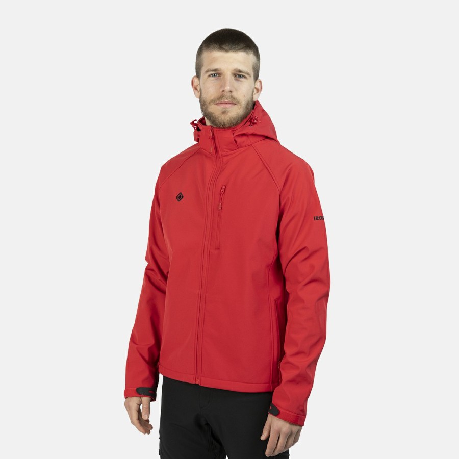 HOMBRE Izas Softshell | Chaqueta Softshell Roja Hombre Stratus M