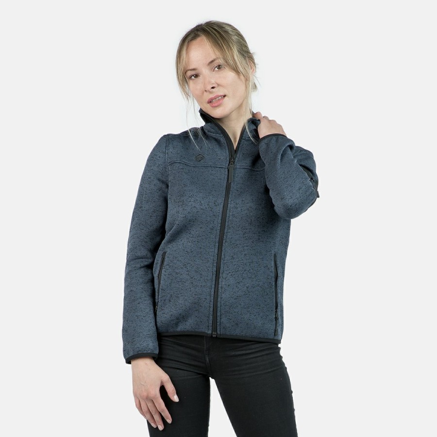 ACTIVIDAD Izas Trekking | Chaqueta Polar De Punto Azul Oscuro Mujer Samaun W