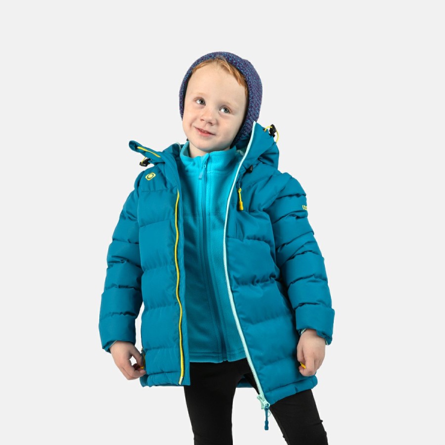 NIÑOS Izas Chaquetas & chalecos | Chaqueta De Fibra Azul Y Amarilla Para Ninos Ampriu K