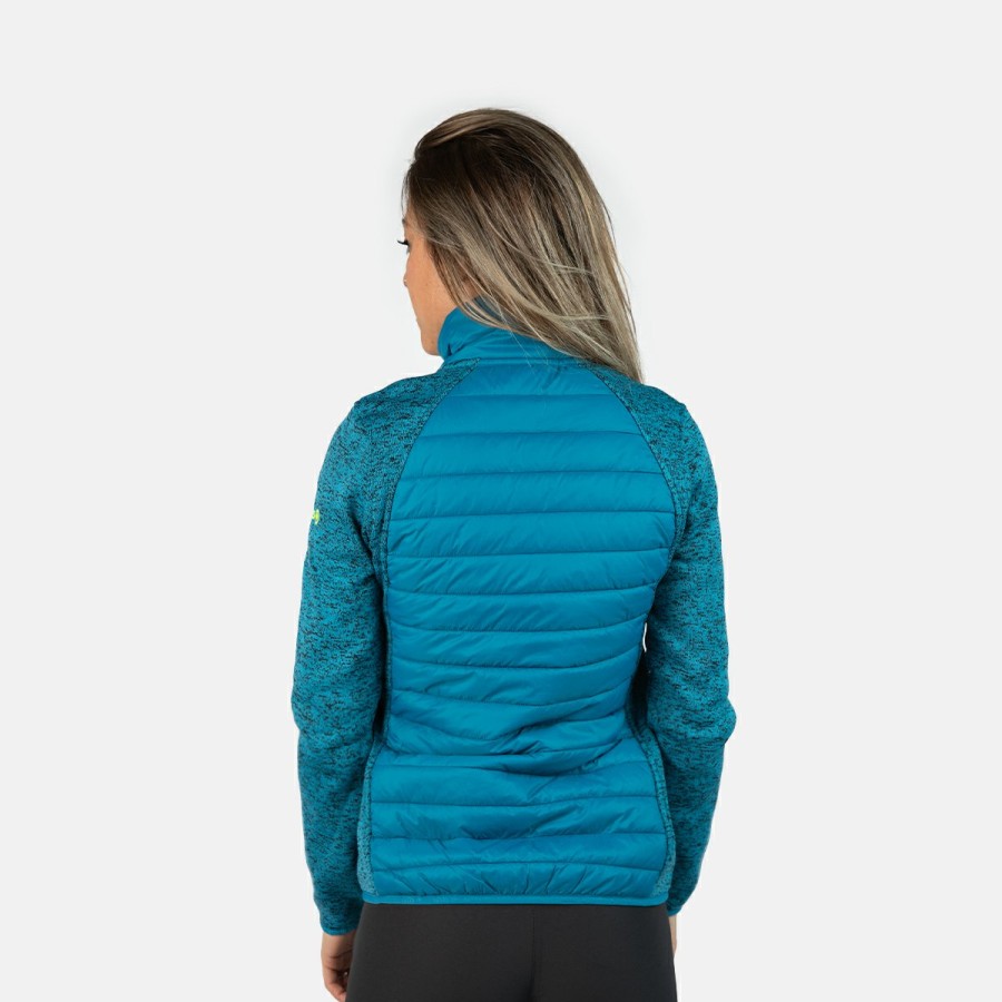 ACTIVIDAD Izas Trekking | Chaqueta Polar De Fibra Para Mujer Celeste Y Amarilla Noya W S/C