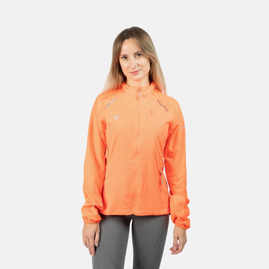 ACTIVIDAD Izas Activewear | Chaqueta De Running Naranja Mujer Isona Ii