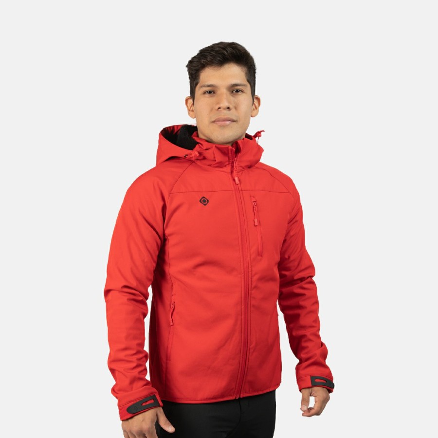 HOMBRE Izas Softshell | Chaqueta Softshell Rojo Hombre Minto M