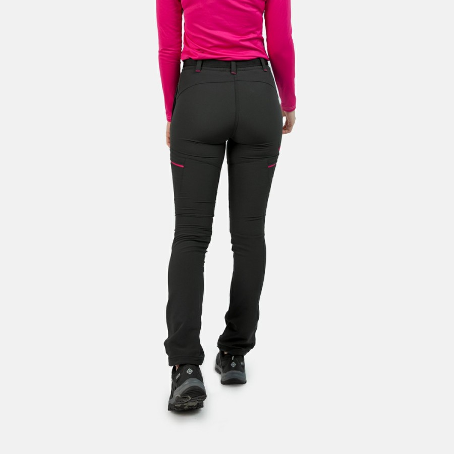 ACTIVIDAD Izas Trekking | Pantalon De Montana Negro Fucsia Mujer Invierno Baltic W Fw