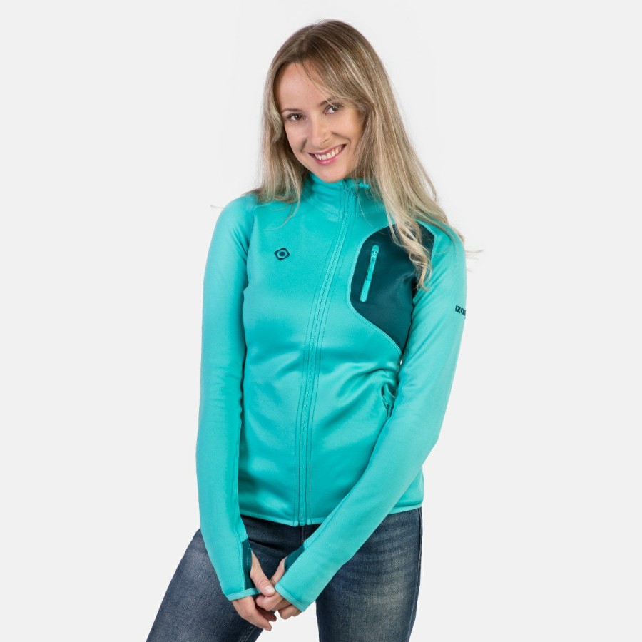 ACTIVIDAD Izas Trekking | Chaqueta Polar Stretch Verde Mujer Kanjut W