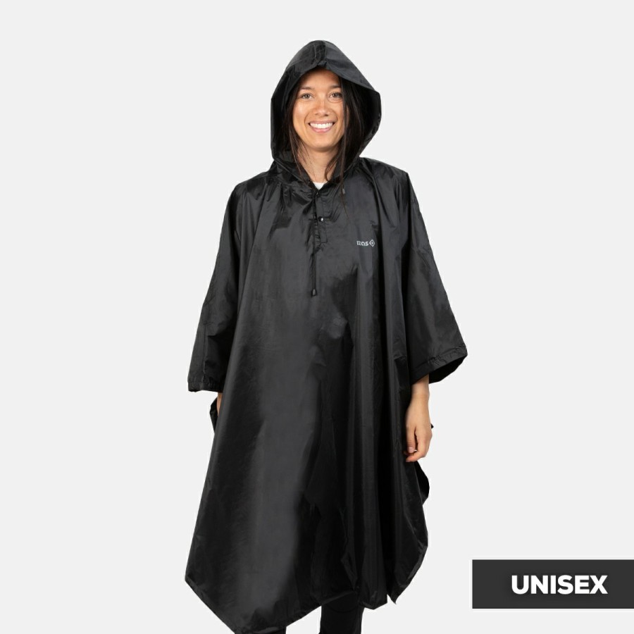 MUJER Izas Chaquetas impermeables | Capa Impermeable Unisex Negra Rivas