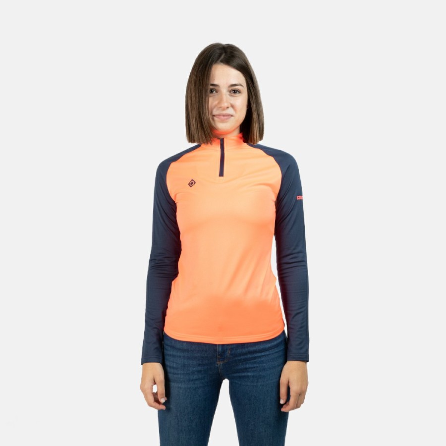 ACTIVIDAD Izas Trekking | Camiseta Manga Larga Naranja Y Azul Mujer Taku W