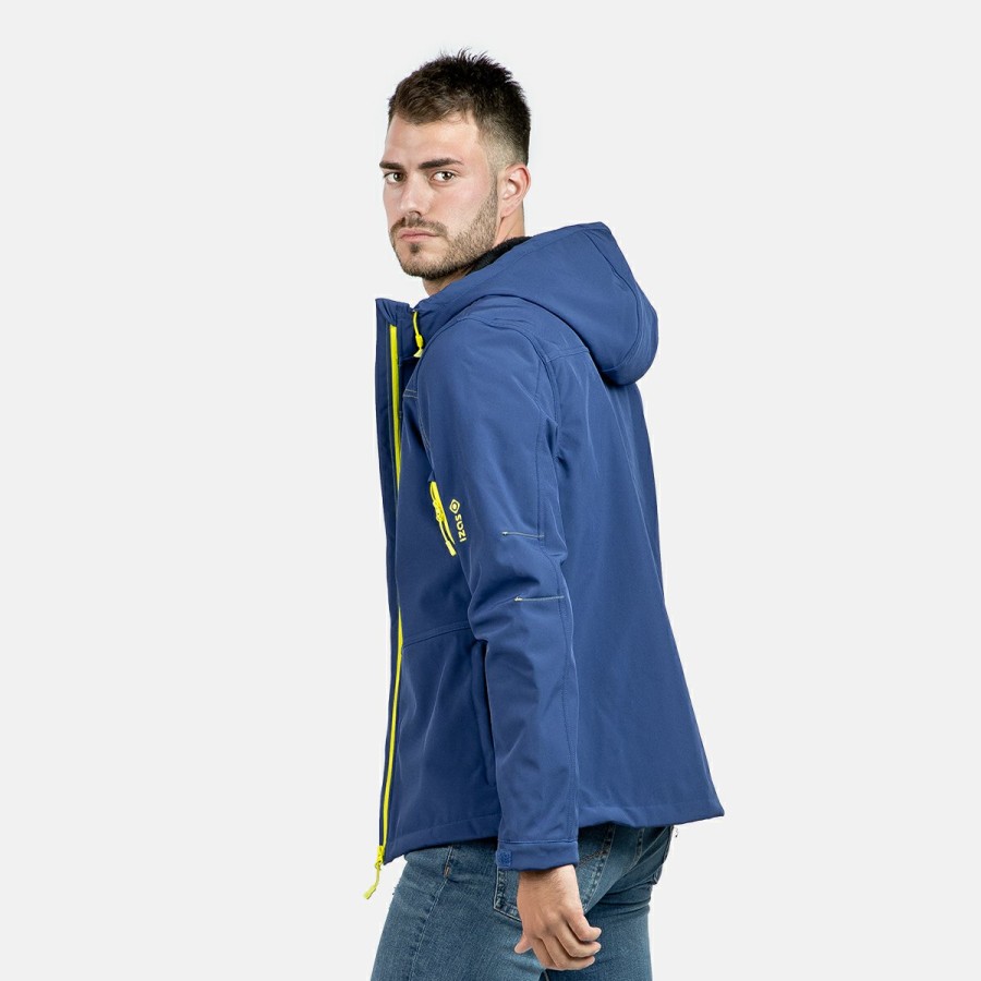 HOMBRE Izas Softshell | Chaqueta Softshell Azul Amarilla Hombre Konka