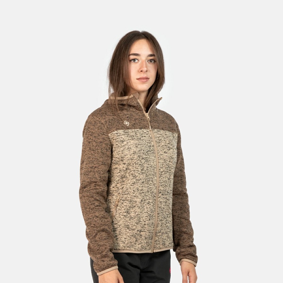 ACTIVIDAD Izas Trekking | Chaqueta Polar Con Capucha Marron Mujer Alder Ii W