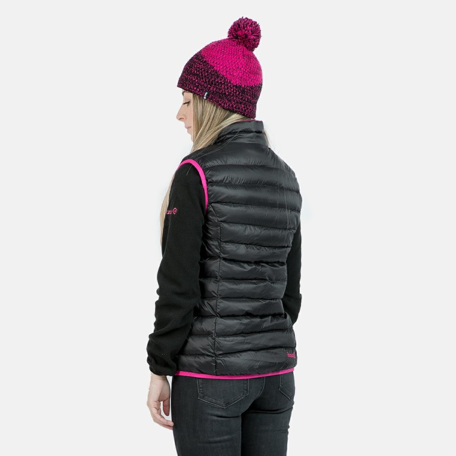 ACTIVIDAD Izas Trekking | Chaleco De Fibra Negro Y Fucsia Mujer Tyree W