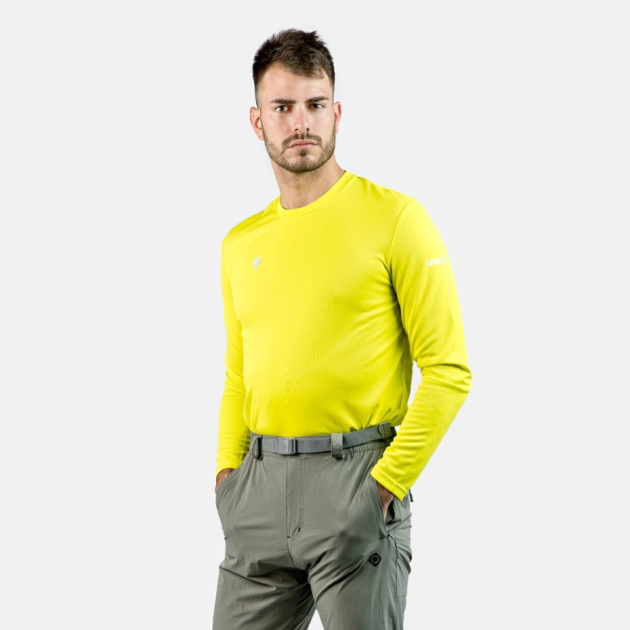 ACTIVIDAD Izas Activewear | Camiseta De Manga Larga Amarillo Verdoso Hombre Creus M Ls