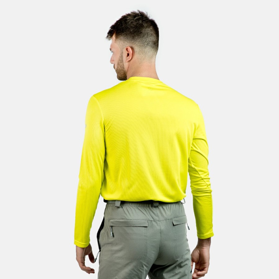 ACTIVIDAD Izas Activewear | Camiseta De Manga Larga Amarillo Verdoso Hombre Creus M Ls