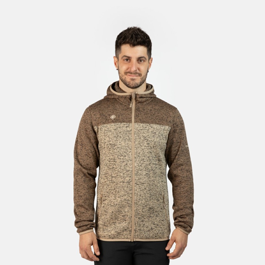 HOMBRE Izas Polares | Chaqueta Polar Con Capucha Marron Hombre Alder Ii M