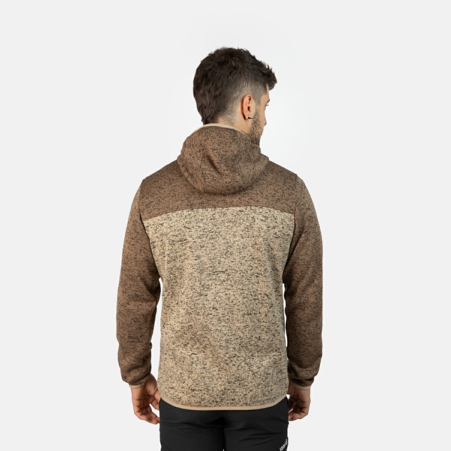 HOMBRE Izas Polares | Chaqueta Polar Con Capucha Marron Hombre Alder Ii M