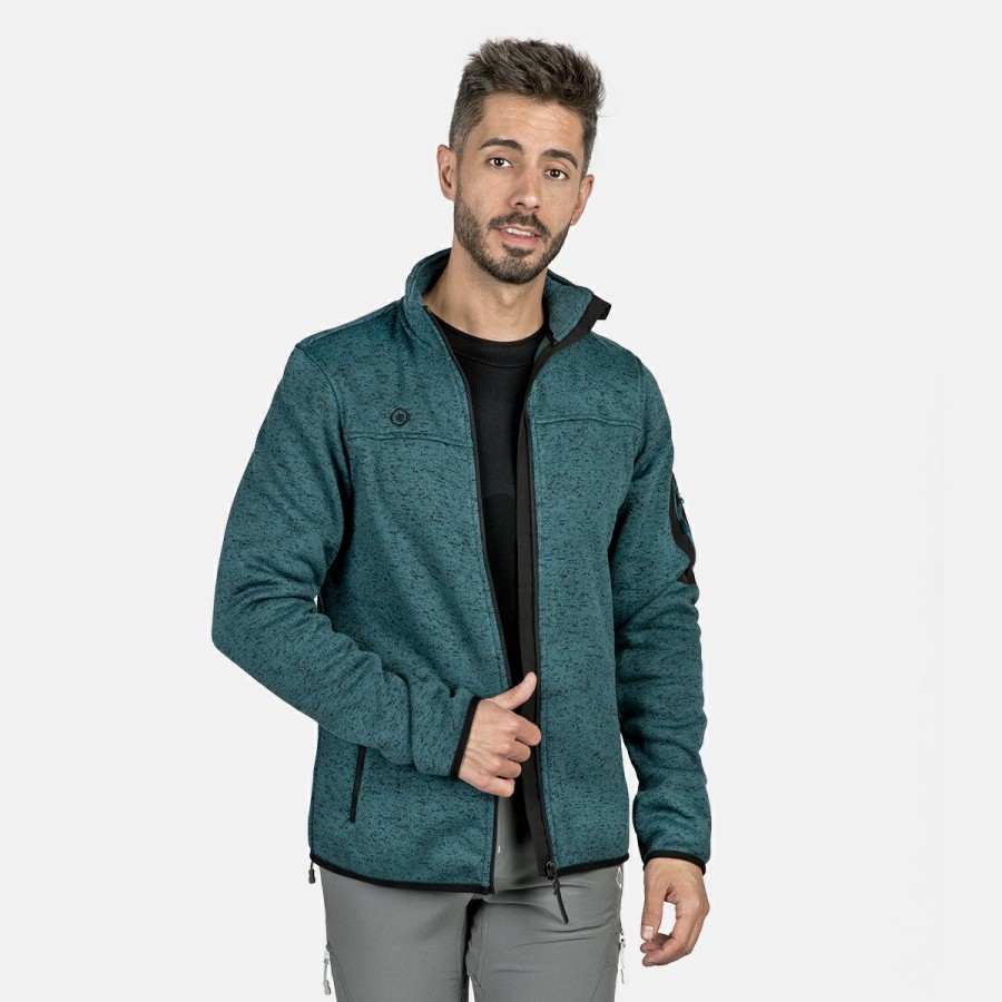 ACTIVIDAD Izas Trekking | Chaqueta Polar De Punto Verde Azulado Hombre Samaun M