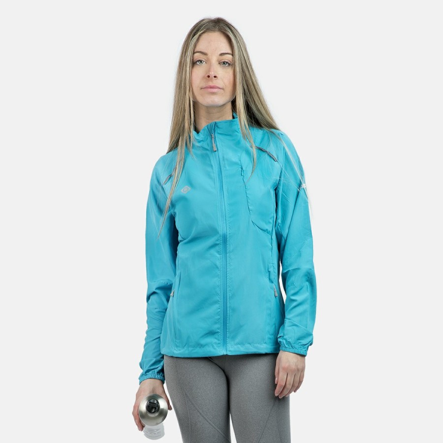 ACTIVIDAD Izas Activewear | Chaqueta De Running Turquesa Mujer Isona Ii