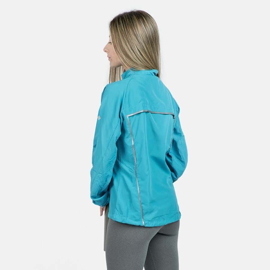 ACTIVIDAD Izas Activewear | Chaqueta De Running Turquesa Mujer Isona Ii