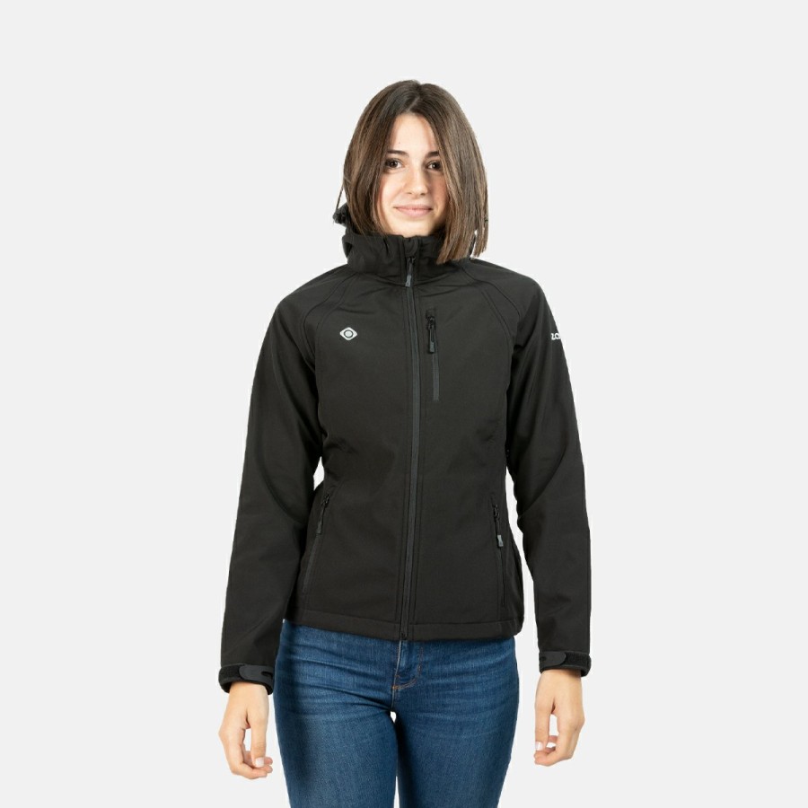 ACTIVIDAD Izas Trekking | Chaqueta Softshell Negra Mujer Stratus W