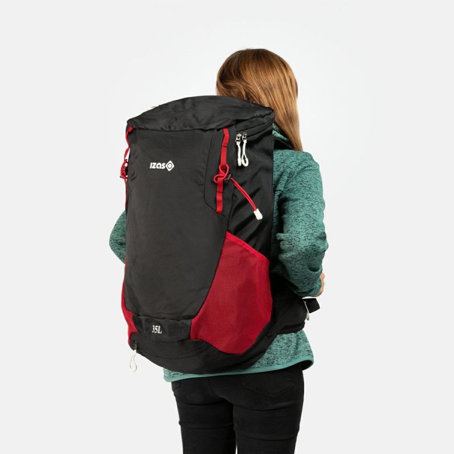 ACCESORIOS Izas Otros accesorios | Mochila De Trekking Negra Y Roja 35L Novax L Ii