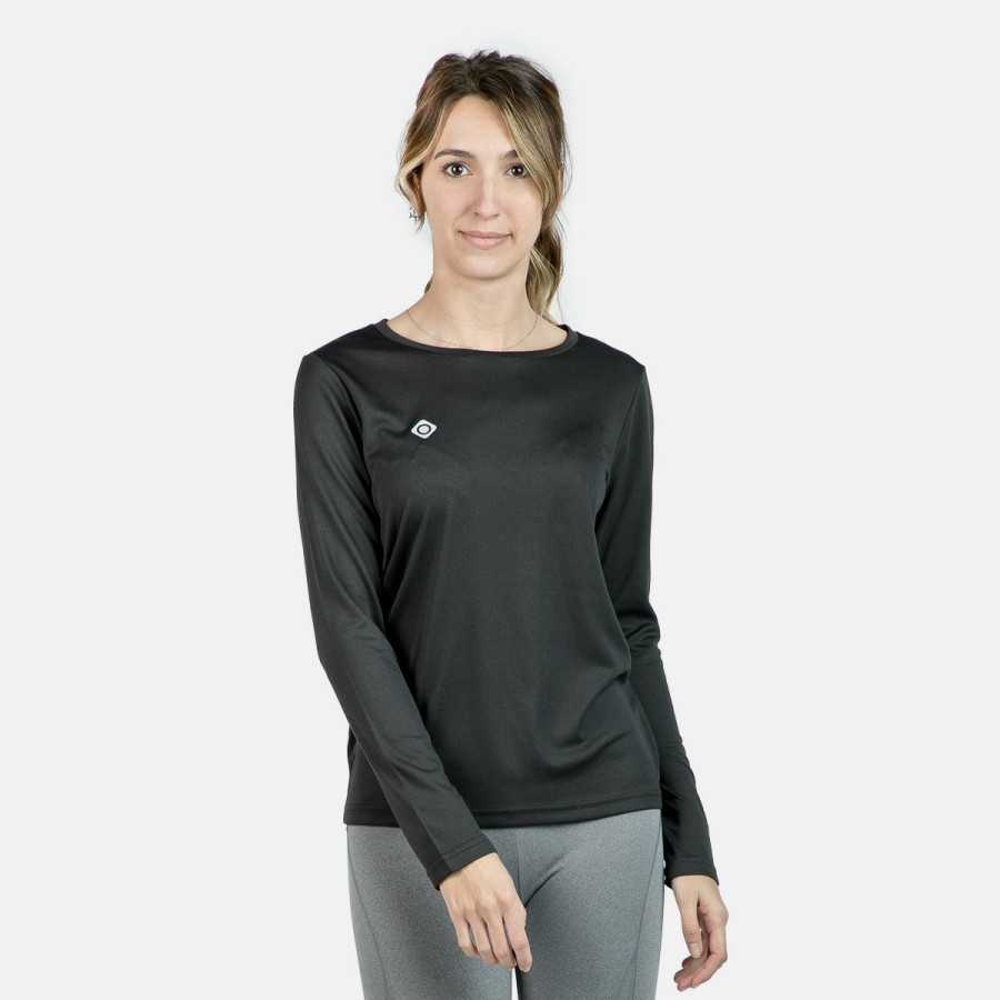 ACTIVIDAD Izas Activewear | Camiseta De Manga Larga Negra Mujer Creus W Ls