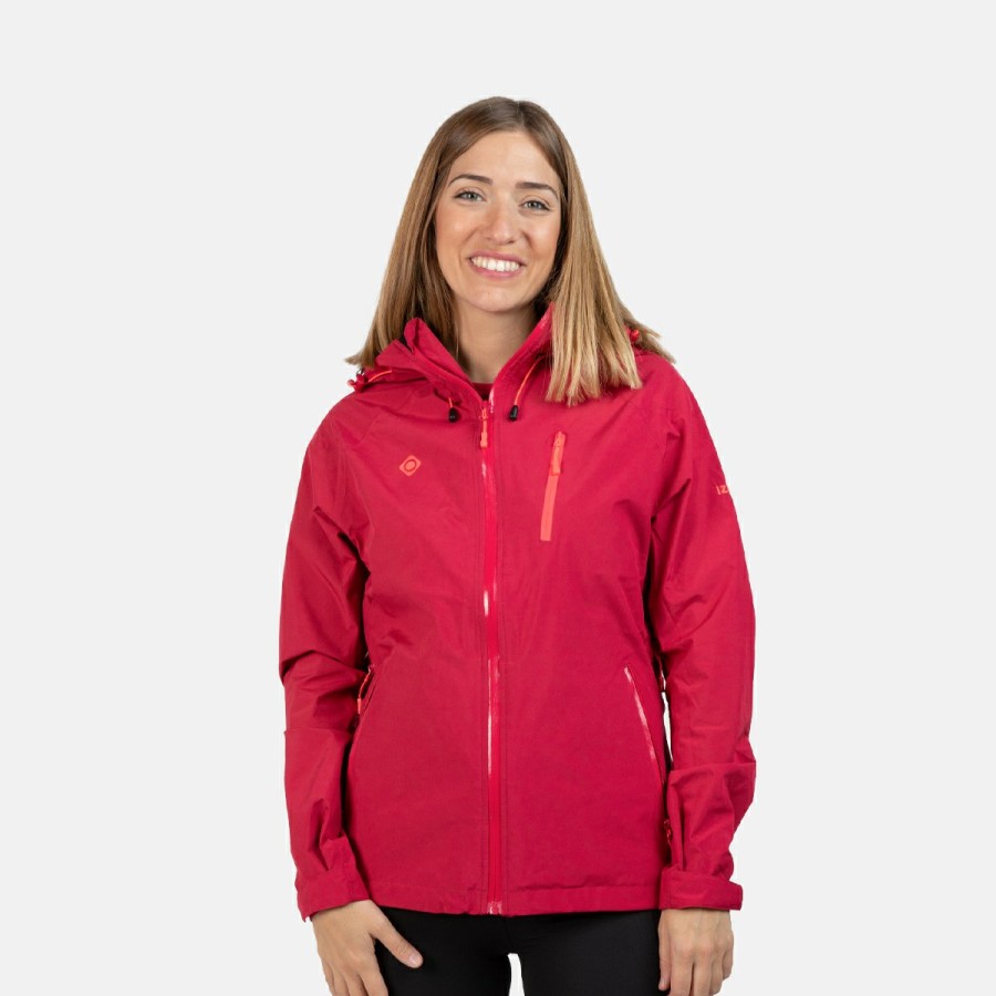 ACTIVIDAD Izas Rainwear | Chaqueta Impermeable Mujer Roja Karako W